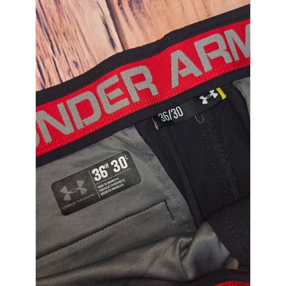 Under Armour Mens Black Athletic Golf Pants Size 36x27 Inseam 27" - Picture 3 of 6